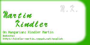 martin kindler business card